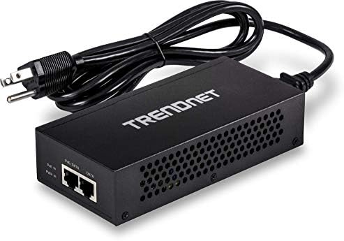 Инжектор TRENDnet Gigabit Ultra PoE +, пълен дуплекс гигабитови скорости, радиус на действие на мрежата е 100 М, поддържа IEEE