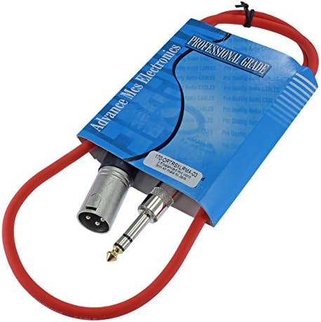 MCSPROAUDIO 1/4 TRS-3-пинов XLR Pro Audio Patch кабел Балансиран и пресята (дължина 3 метра, бял)