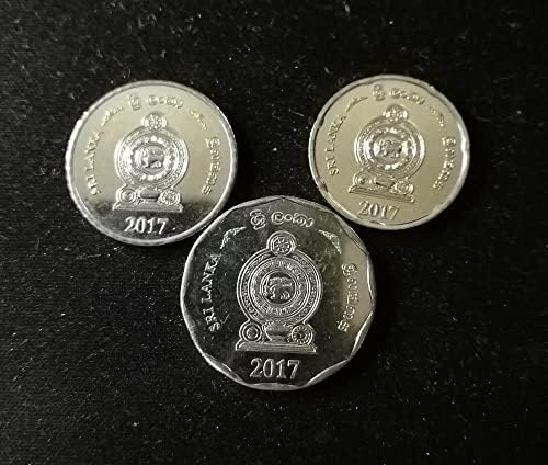 Азиатски Набор от монети Монети Шри Ланка 2017 2 5 10 Рупии 3 Серии Колекция от Щастливи монети