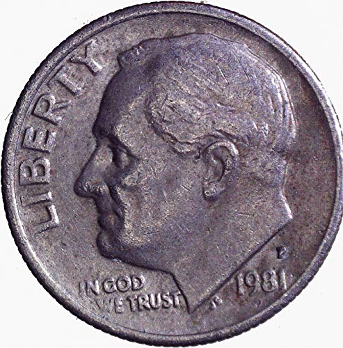 1981 Rv Рузвелт Десет цента 10 цента е Много Добре