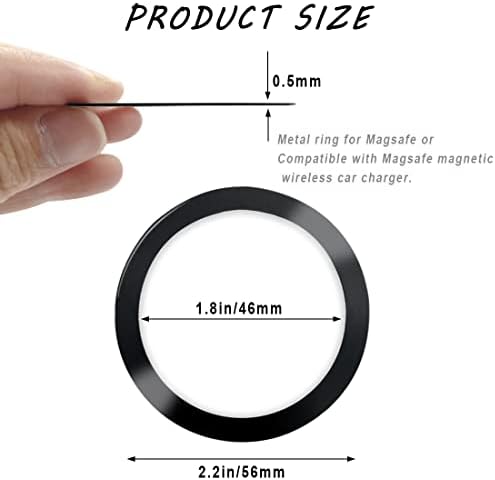 Метална халка за магнитна безжичното зареждане 10 бр. със стикер, 2 стил, Универсален Ултра-комплект за преобразуване на пръстените с вдлъбнатина