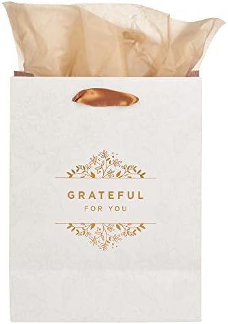 Подаръчен пакет с портрет в стил християнското изкуство с биркой и набор от цигарена хартия за жени: Благодарен за Теб - Вдъхновен от Вяра, за рождени Дни, абитуриен?