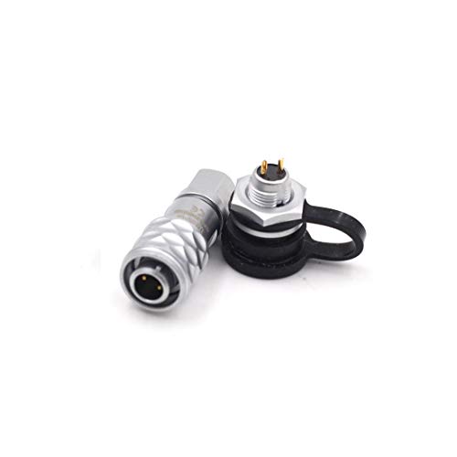 MCcamstore - Авиационен конектор WEIPU SF6 2pin, Водоустойчив Електрически Малък Цилиндричен конектор IP67, 2-кабелен щепсел за камерата