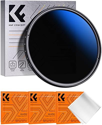 K & F Concept 72 мм Променлив ND филтър за обектив ND2-ND400 (1-9 спирки) 18 Многослойни покрития ултра тънък филтър с регулируема