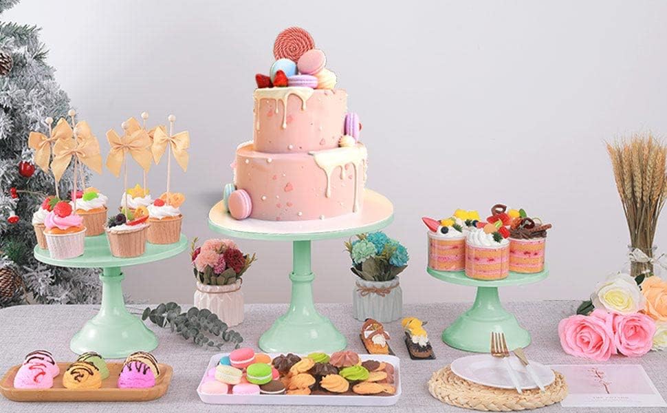 Поставка за торта от 3 теми, Поставка за торта с траен и стабилен дизайн, Високи поставка за торта за десерт на масата, перфектен дисплей