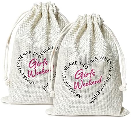 Чанти за набор от Махмурлук TFCIATE, Торби от зебло за момичета уикенд с завязками за моминско парти, Сватба, Пътуване, Чанта за възстановяване