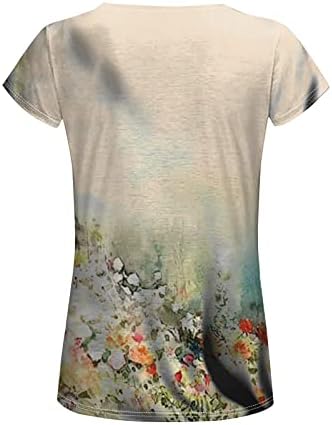 NOKMOPO/ Дамски Тениски Размер Плюс, Модни и Ежедневни Свободна Тениска с Цифрово принтом в формата на Цветя и Птици с Къс ръкав