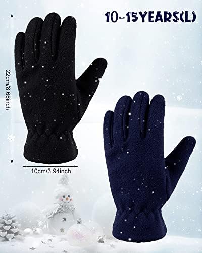 2 Чифта Детски Флисовых Ръкавици Polar, Топли Зимни Ръкавици с Пълни Пръсти, Ръкавици за Студено Време, за Момчета и Момичета