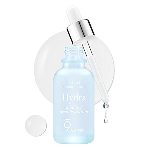 [9 желания] Hydra Ampoule Serum ⅱ Хидратиращ крем продължително действие на 72 часа, 1,01 течни унции, Хидратиращ серум за лице