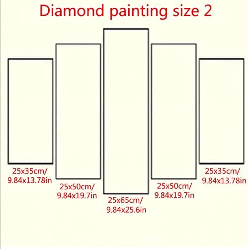Комплекти за рисуване с диаманти САМ 5D за възрастни, 5 комплекта/бр, Диамантена Бродерия, Пълна Тренировка, Кристали и Бродерия