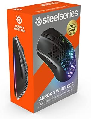 Безжична детска мишка SteelSeries Aerox 3 - Сверхлегкая Детска мишка - Оптичен сензор TrueMove Air е с резолюция 18 000 CPI