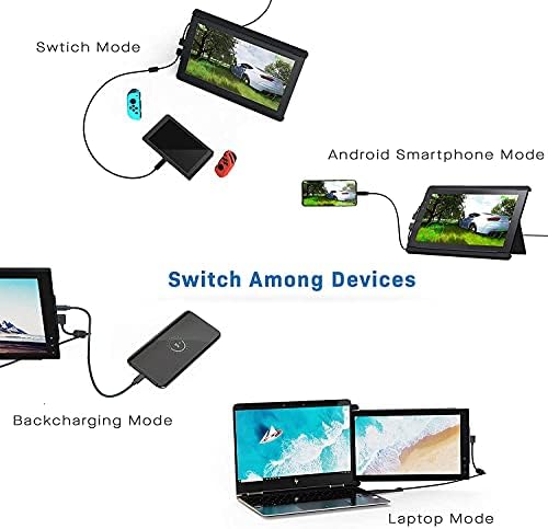 Преносим монитор Mobile Pixels Трио Max, двухэкранный монитор за лаптоп на пътя, 14-инчов Full HD дисплей, IPS, USB A /Type-C,