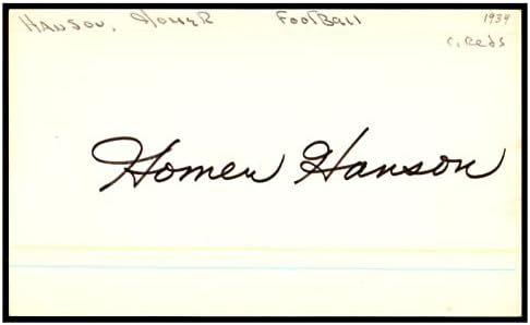 Картичка с автограф на Омир Хэнсона 3x5 Чикаго Кардиналс С автограф от 1989 година на раждане 87523 - Издълбани подпис NFL