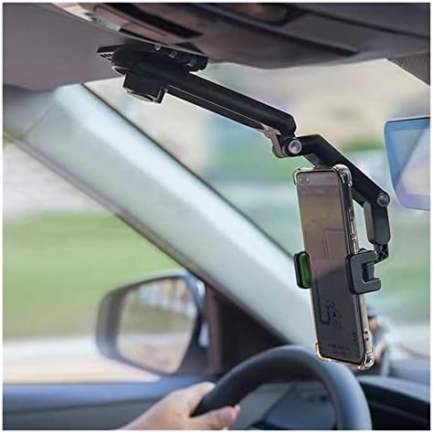 ARULAX Кола Люлка 1080 Въртене на Автомобилния Скоба Козирка Държач за мобилен телефон Универсално закрепване за телефон Подходящ за iPhone Xs GPS Огледало за обратно виждан