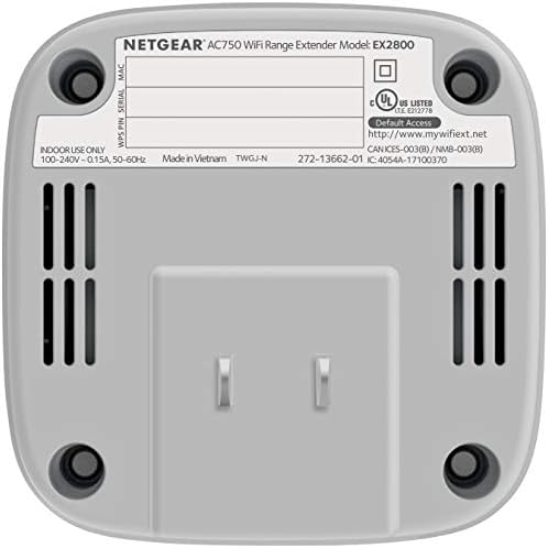 NETGEAR WiFi Range Extender EX2800 - Покритие до 1200 кв. метра и на 20 устройства, WiFi Продължавам AC750