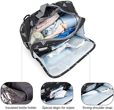 MOMIGO Baby Diaper Caddy Bag - Чанта-тоут за памперси, Чанта за детска количка, Кошница за съхранение на памперси, Кърпички и