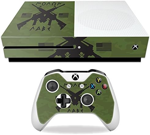 Корица MightySkins, съвместима с Microsoft Xbox One S - Molon Labe | Защитно, здрава и уникална Vinyl стикер | Лесно се нанася, се отстранява