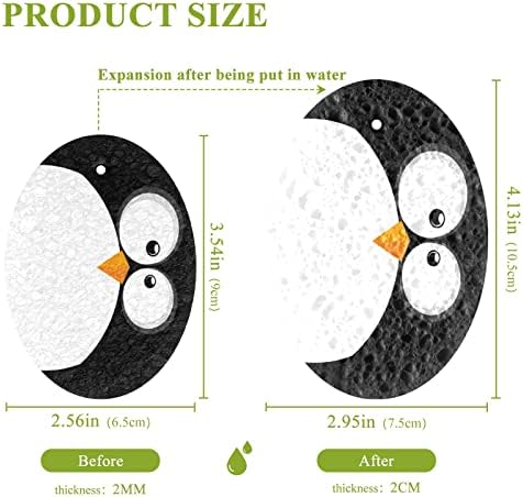 Гъба-Скраб за измиване на съдове xigua Сладко Penguin Eyes, 3 опаковки за Многократна употреба Не Царапающиеся Гъба от Дървесна маса за почистване на Кухненски Мисок, Прибо?