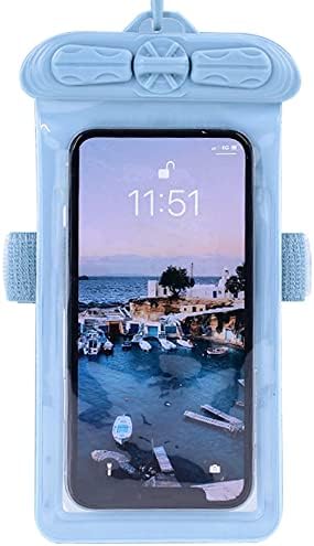 Калъф за телефон Vaxson, съвместим с Huawei Enjoy 9 ENJOY9, водоустойчив калъф, суха чанта [без защитни фолиа], син