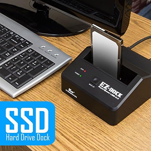 Докинг станция Kingwin USB 3.0 за свързване на твърд диск, SSD / SATA. Съвместимост с производителност 2,5/3,5 инчов твърд диск SATA HDD/SSD (SATA I/II/III). [Функция за гореща замяна] Дизайн б?