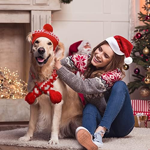 Коледна Шапка за кучета Шерипет, Сладък Коледен Костюм За Кучета, Зимата Топъл Коледен Шал за Кучета и Шапка за Малки Кучета, S
