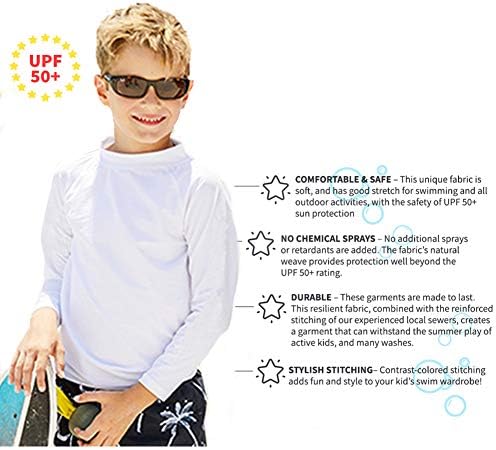 Bestry/ Риза за гмуркане с Рашгардом с дълъг ръкав за момчета, Детски Бански костюм За Деца, Капаци за Сърфиране UPF 50 + Защита От