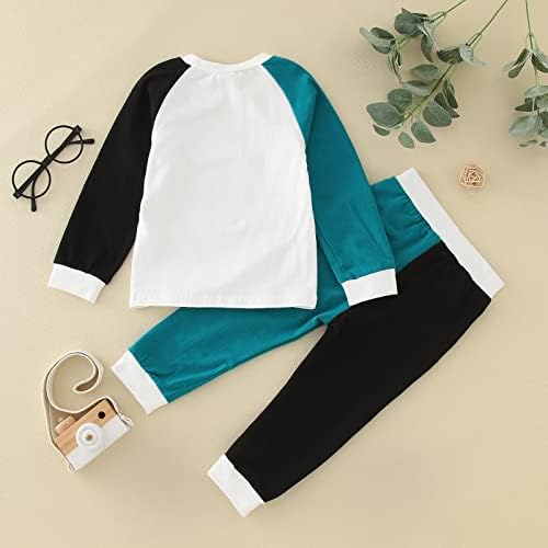 YHEGHT/Зимни Блузи с дълъг ръкав за малки момичета и момчета, Панталони, комплект дрехи от 2 теми, Комплект детски дрехи, Комплект