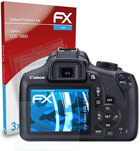Защитно фолио atFoliX, съвместима със защитно фолио Canon EOS 1300D / EOS Rebel T6, Сверхчистая защитно фолио FX (3X)