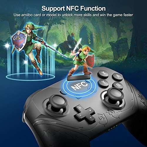 Безжичен контролер Pro е съвместим с Превключвател и Switch Lite, Джойстик за дистанционно геймпада Pro Controller с NFC функция