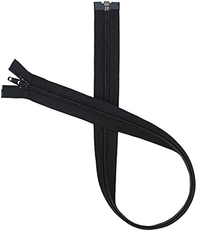 Лека цип за якето, отделяющаяся найлон намотка YKK # 5 - Цвят черен (1 светкавица в опаковка), Направено в САЩ (28 инча)