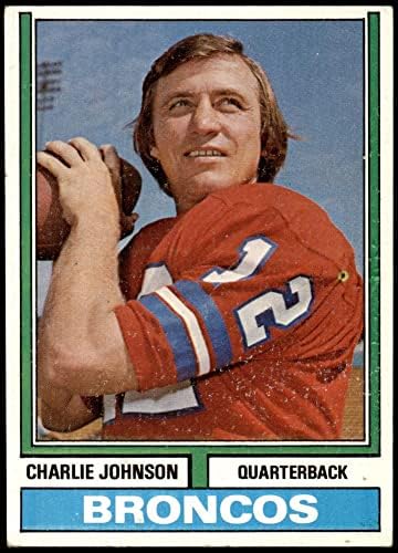 1974 Topps 116 ONE PB Чарли Джонсън Denver Broncos (Футболна карта) (Вертикална поза / Статистика 1973 г. и е една звезда, преди