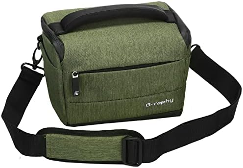 Чанта за камера от G-raphy, Водоустойчива чанта, подложка за огледално-рефлексни фотоапарати Nikon, Canon, Sony, Olympus, Pentax и т.н. (армейски зелен)