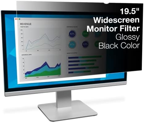 Филтър за поверителност на 3M за Широкоекранен монитор 19,5 (16:10) (OFMDE001), черен