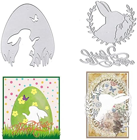 ALIBBON на Щанци за Рязане на Яйца на Великден Заек за производство на пощенски Картички, Щампи За Рязане на Великденски