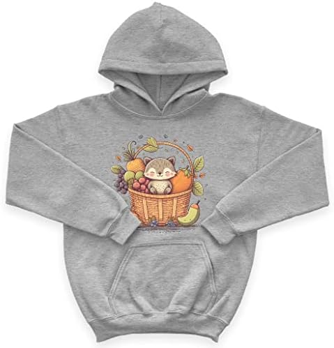 Детска hoody с качулка от порести руно Сладко Wolf - Очарователна Детска hoody с качулка - Kawaii Design Hoodie for Kids