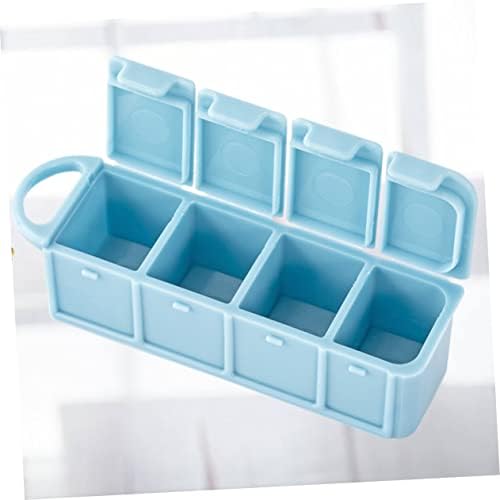 Healeved 1 бр. Кутия Контейнер Кутия За Лекарства Кутия За Организиране на Малък Контейнер Кутия За Съхранение на Пътна Водоустойчива Кутия Моранди Blue Box Седмицата