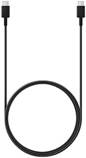 Кабел SAMSUNG Type-C-Type-C с дължина 1,8 м (3A), Черна, USB Адаптер C за стена зарядно устройство с мощност 25 W, Блок бърза
