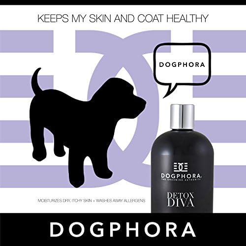 Шампоан за кучета Dogphora Detox Diva от естествена Овесени ядки - Почиства и обезмирисяване кожата и козината на кучета, Хипоалергичен,