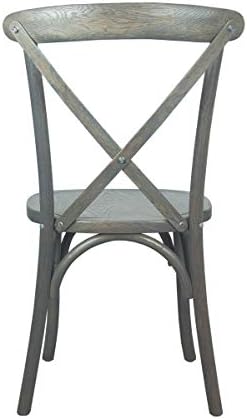 Стол Flash Furniture Предимство сив цвят с Х-образната облегалка, 2 опаковки