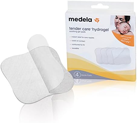 Успокояващ Гел Подложки на Medela за кърмене, 4 опаковки, Гидрогелевые за Многократна употреба Тампони Tender Care, Охлаждащо