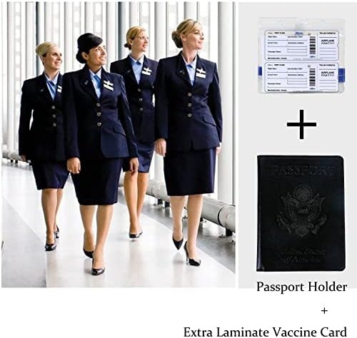 Разход на притежателя на паспорта и Вакцинной карта Bluetrunk, 2 опаковки, Водоустойчив Притежател на паспорт с отделение за Вакцинной