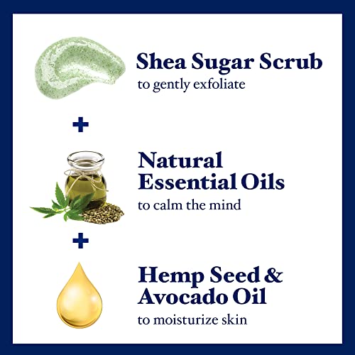 Захарен пилинг за тяло Dr. Teal's Шей, Масло от семена на коноп Cannabis Sativa с етерични масла, 19 унции (опаковка от 3
