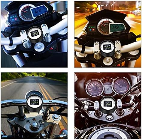 WDBBY Мотоциклет ГУМИТЕ, Система за Контрол на Налягането в Гумите на Мотоциклета Аларма за Температурата на Гуми с USB Зарядно Устройство