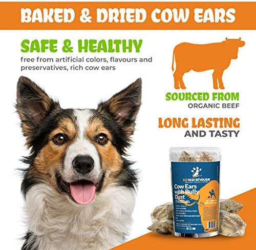 Комплект – Пълнозърнести средни лосиные рога за кучета (5-7 см) и гигантски коровьи ушите с люспи Гепи Stick (опаковка от 10