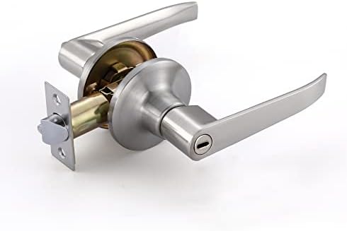 Система за Заключване на вратите Millgoing с ключ дръжки на Вратите от Полиран Никел Вътрешна Дръжка на Входната Врата Заключване, без ключ, за Баня и Спалня