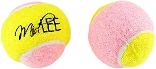 Midlee X-топки за Тенис за малки кучета 1,5 в опаковка по 12 броя (розово-жълто, 1.5 инча)