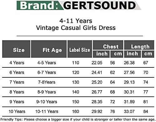 Рокля с цветя модел GERTSOUND за момичета, Винтажное рокля Трапецовидна форма, за момичета || Бебешки Празнична рокля с колан (4-11 години)
