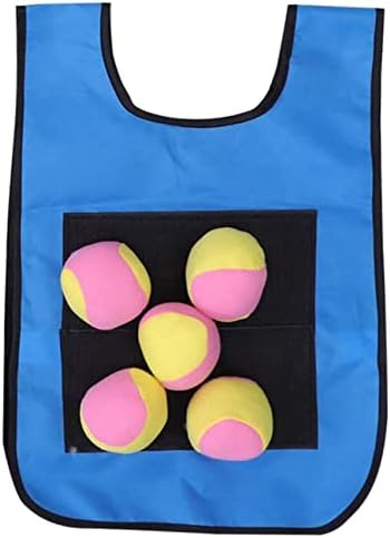 Игри набор от MAKIVI народна топка - 4шт Детски Лепкава Жилетки с етикети за замъци с 20 Спортни топки за игри на детската площадка в помещения