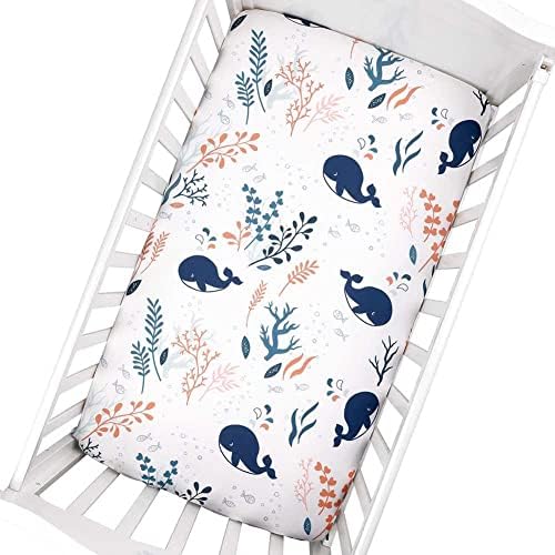 Комплект чаршафи за бебешко креватче WLKQ, 2 Детски Чаршаф за Стандартни легла и матраци за деца, Меки Кърпи за малки деца,
