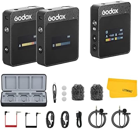 Безжична петличный микрофон GODOX MoveLink II M2, Петличный микрофон, Съвместима с огледално-рефлексни фотоапарати, видеокамери,